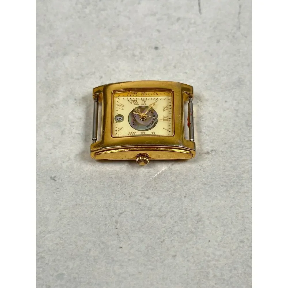 VTG Beverly Hills Polo Club Watch 24mm Square Date MOP Dial New Battery